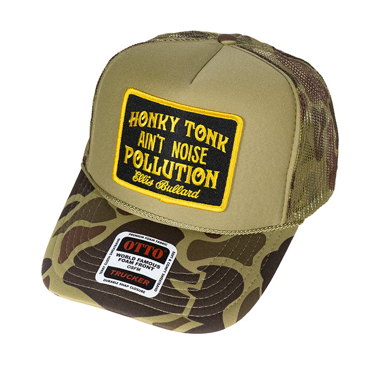 Honky Tonk Ain't Noise Pollution Camo Trucker