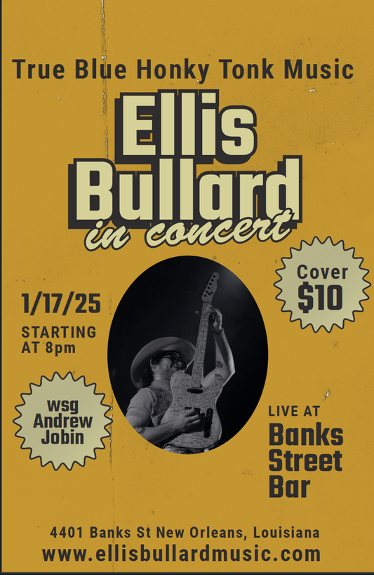 Banks Street Bar - New Orleans, LA (1.17.25) Concert Poster